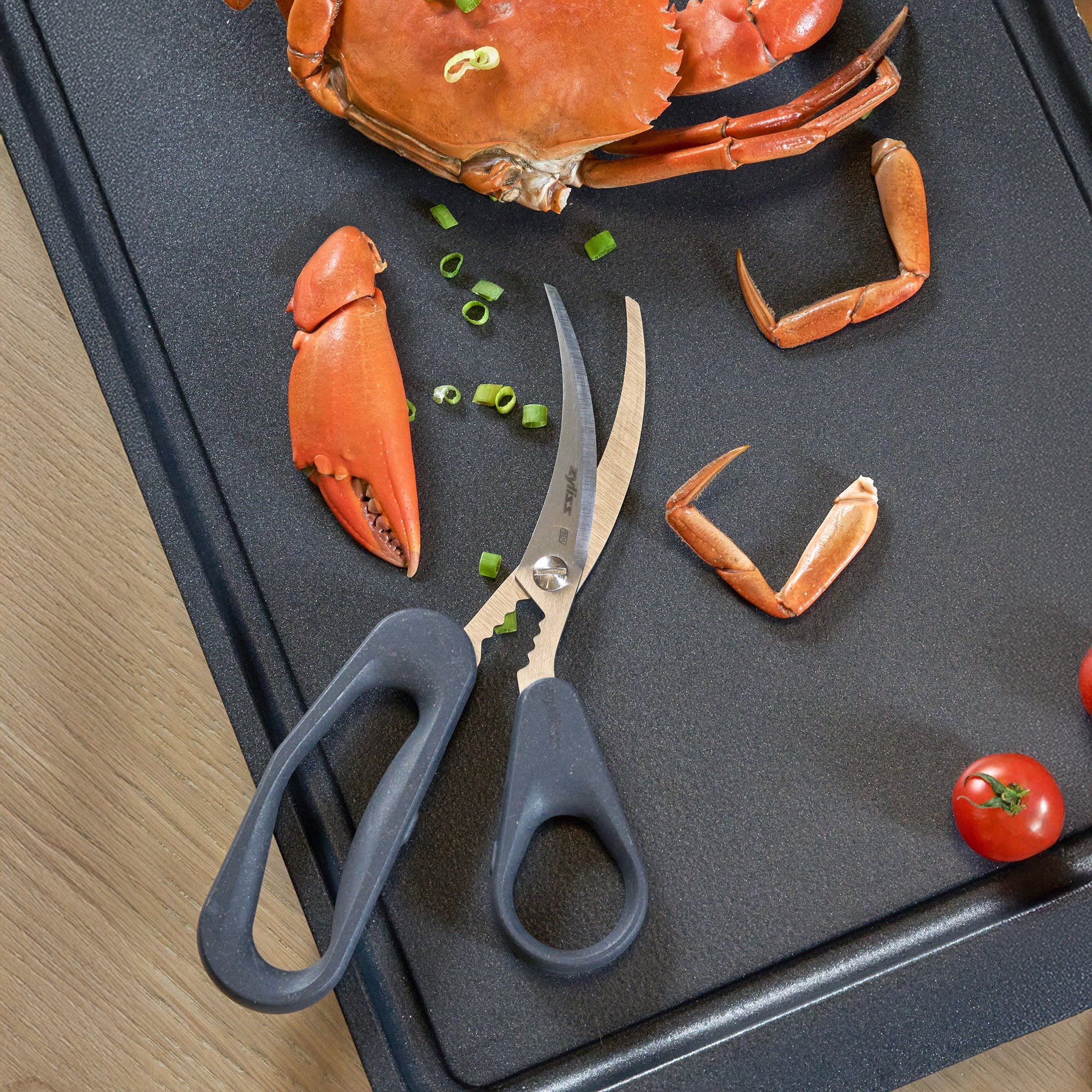 Zyliss Seafood Scissors, Stainless Steel with Shell Cracker, Eco