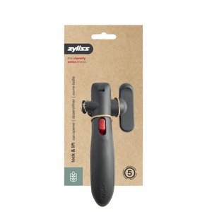 Zyliss bottle opener on a brown packaging with brand logo