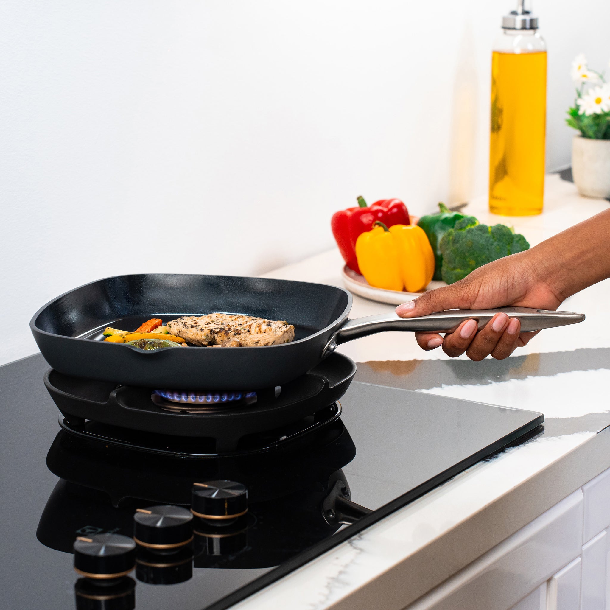 Zyliss Ultimate Pro Ceramic Square Grill Pan (26cm / 10¼