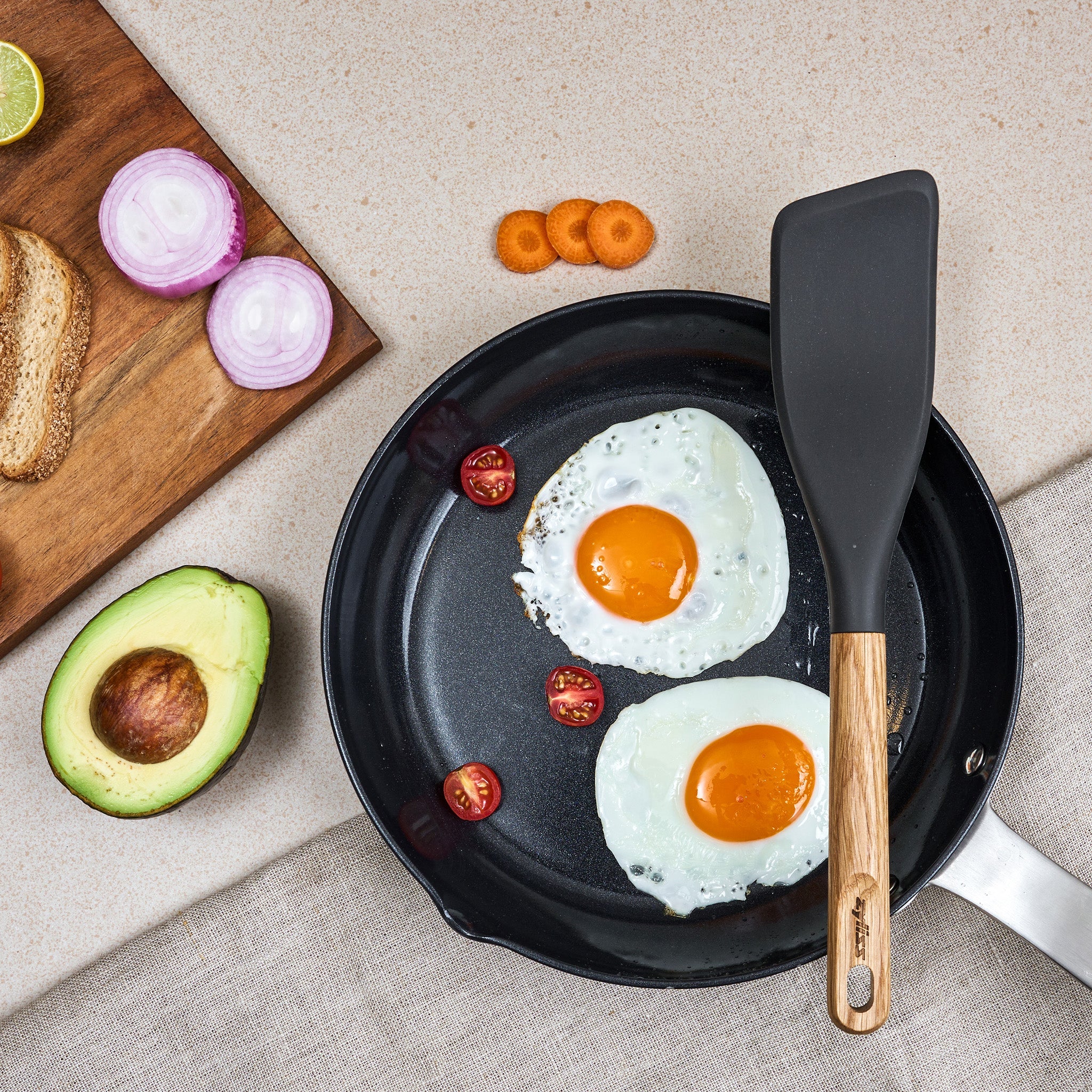 Zyliss Easy Lift Turner Oak Wood – Flexible Heat-Resistant Kitchen