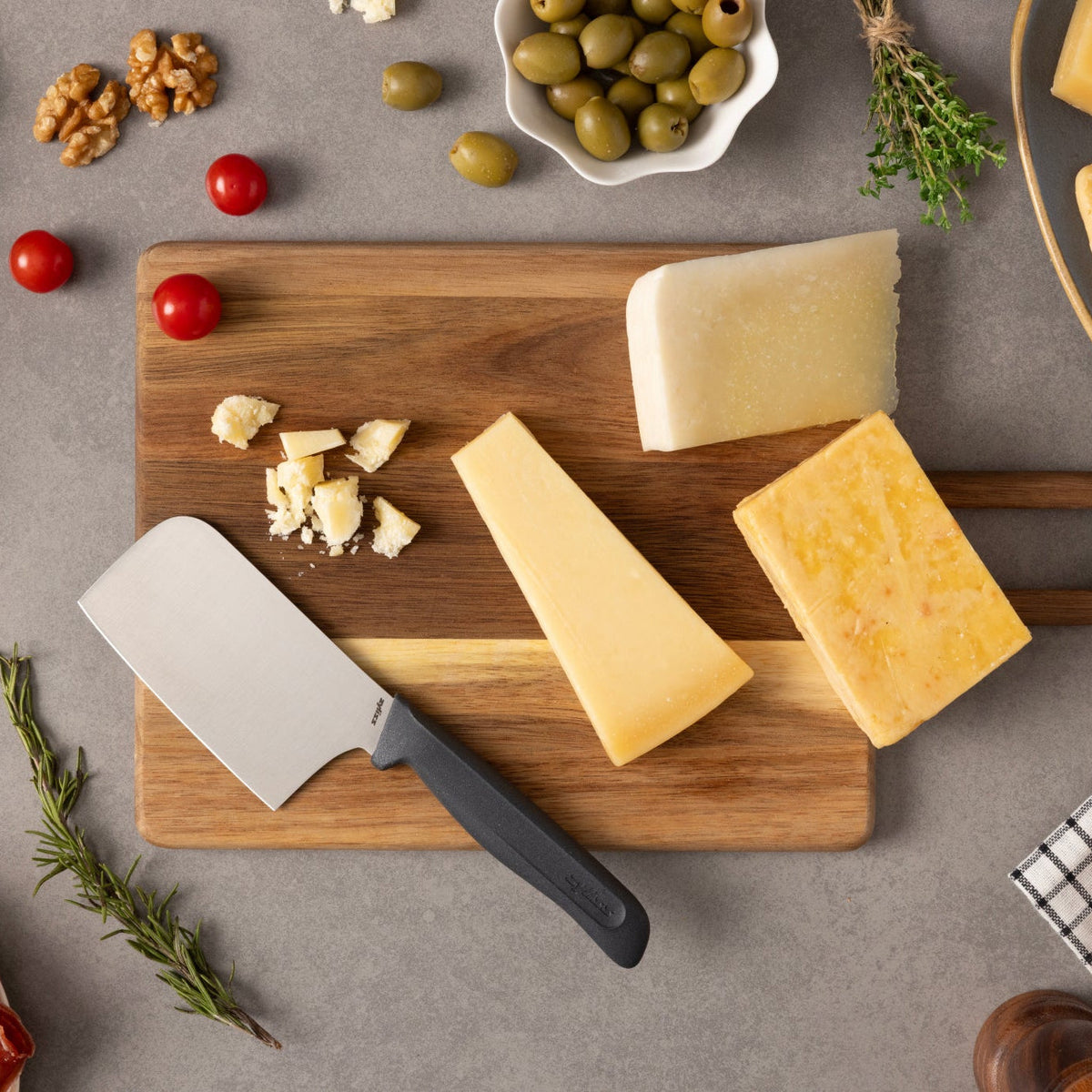 Zyliss Utility Cheese Cleaver — lifestyle