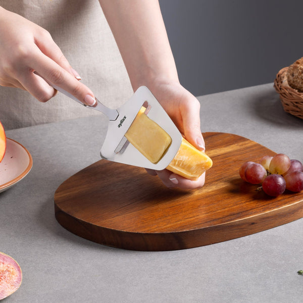 Zyliss Signature Cheese Plane 97mm/3.8in — in use