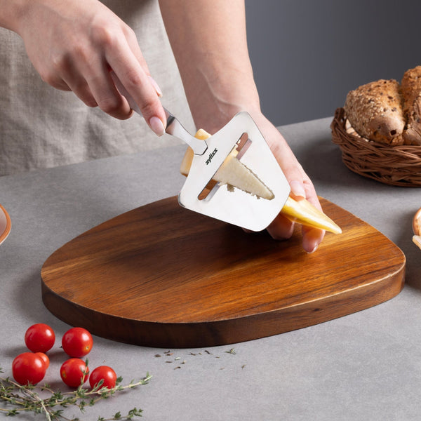 Zyliss Signature Cheese Plane 97mm/3.8in — in use