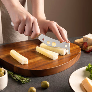 Zyliss Signature 3 Piece Cheese Knife Set — in use