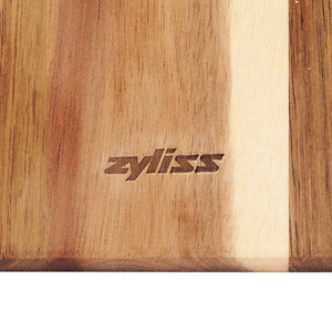 Zyliss 2 Piece Serving Board Acacia Wood Set — features detail