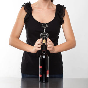 Zyliss Easy Corkscrew & Wine Bottle Opener, Stainless Steel