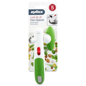 Zyliss Lock N' Lift Can Opener with Lid Lifter Magnet, Green