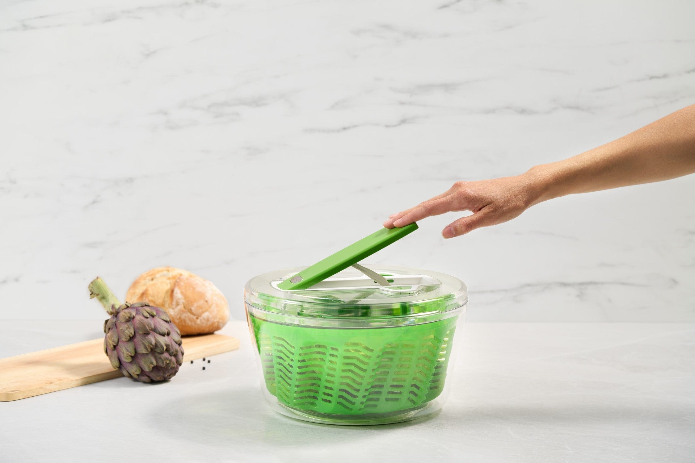 ZYLISS Swift Dry Salad Spinner, Large, Green